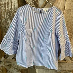 Crown & Ivy seahorse print blouse